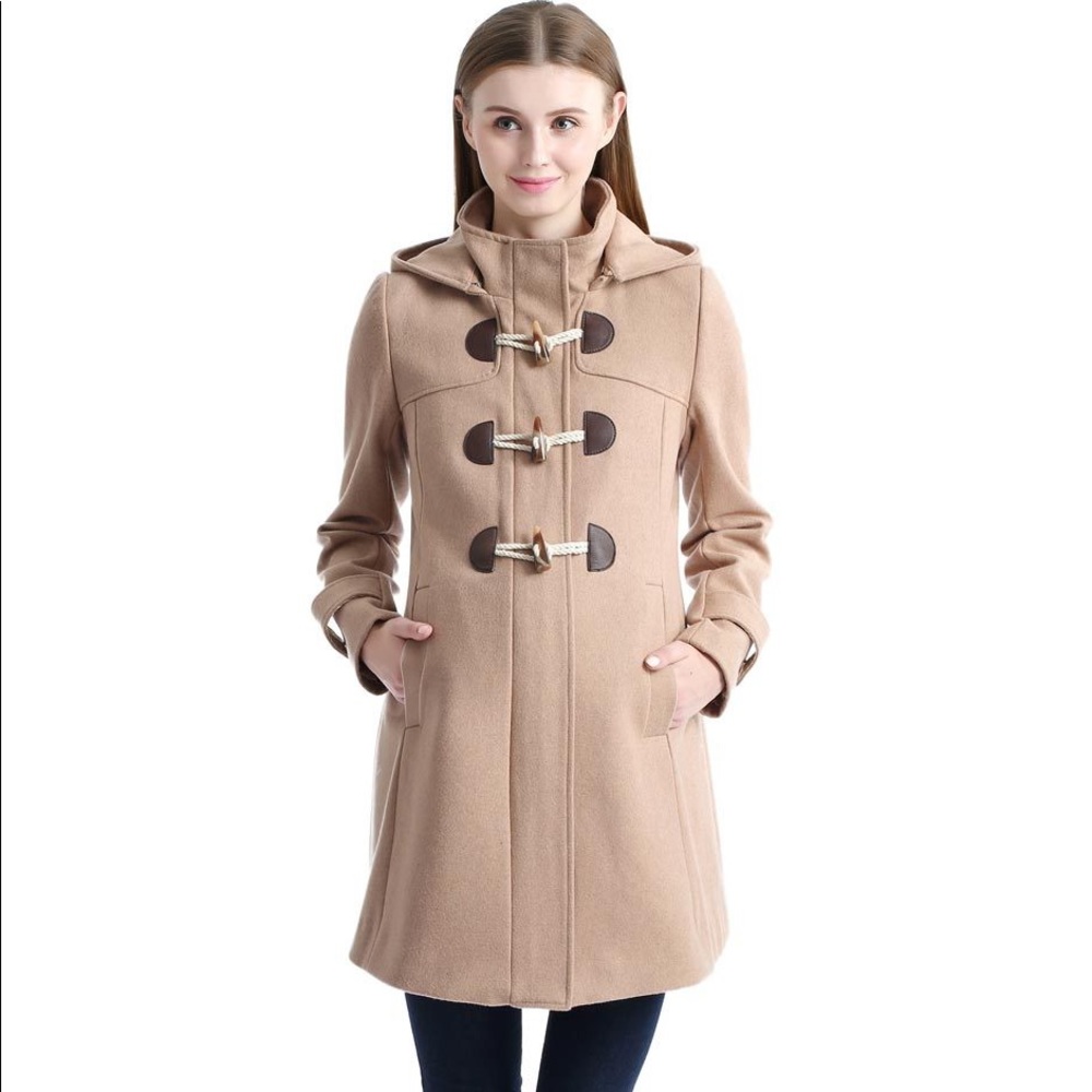 Kimi + Kai Maternity "Paisley" Wool Blend Coat